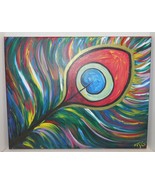 Original Oil Painting On Canvas 16&quot; x 20&quot; Abstract Art - £26.47 GBP