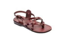 Damen Biblical Jerusalem Jesus Sandalen Flip Flops Naturleder 5-10 Gr. - $51.60