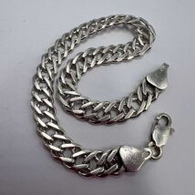 Sterling Silver 925 Curb Chain Bracelet Vintage Unisex Jewelry 11.63g - $188.00