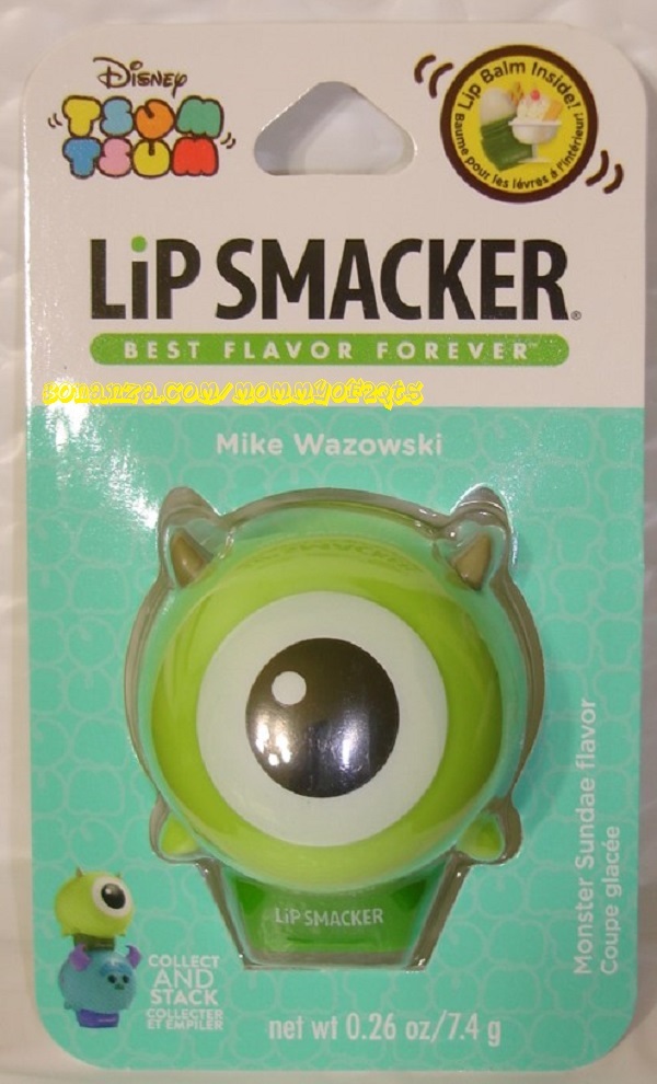 Mike Wazowski Lip Smacker Tsum Tsum Stackable Pot Lip Gloss Balm Monster Sundae - £7.59 GBP