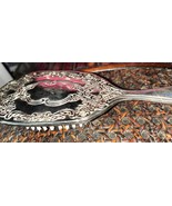 Vintage Hand Hair Brush Silver Plate Ornate Design EUC - $12.59