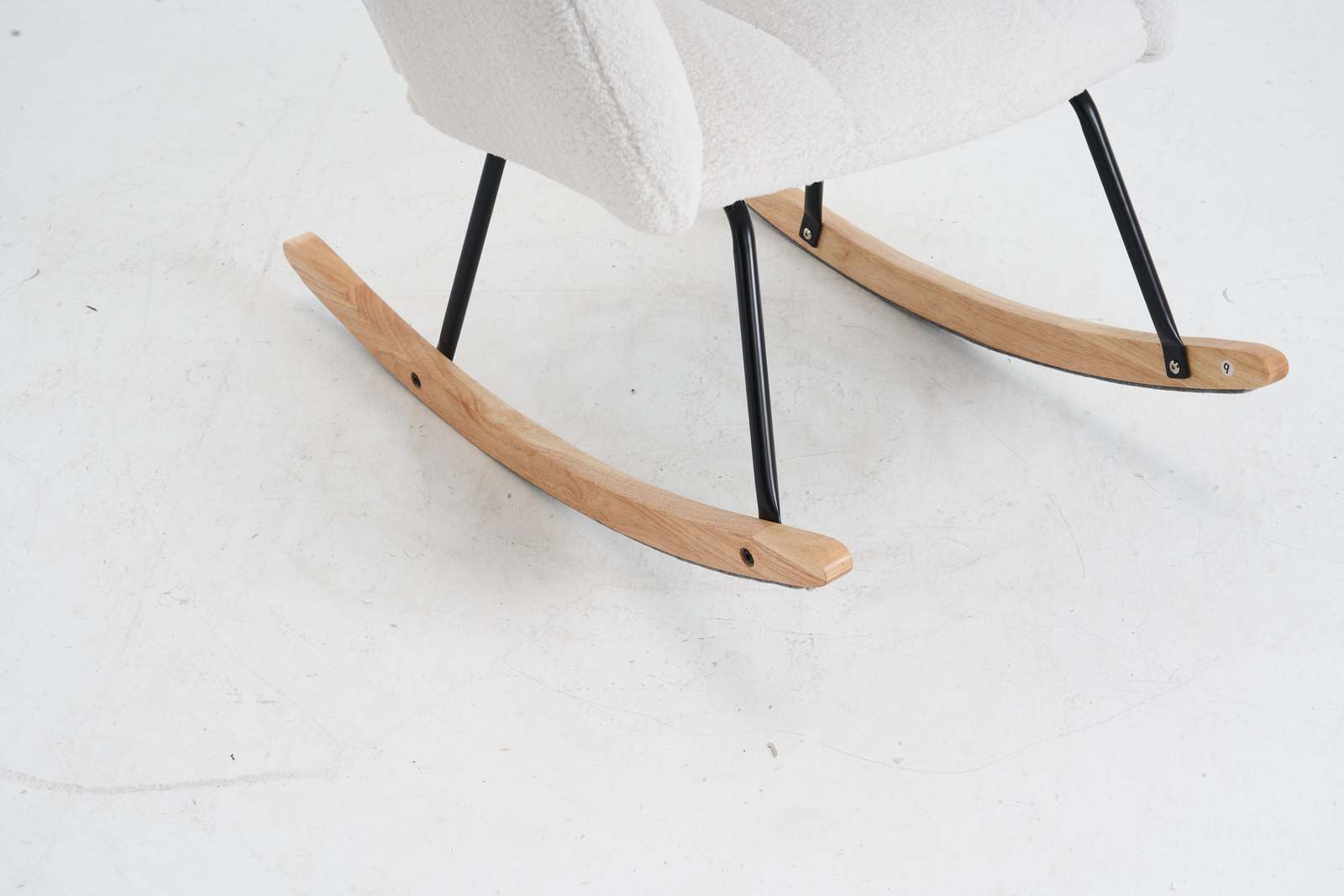 Teddy Fabric Rocking Glider Chair - Ivory Item image 14