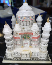 6&quot;x6&quot; White Marble Taj Mahal Precious Mosaic Art Handmade Best Gifts For Girls - £50.30 GBP