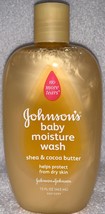 Johnson Johnson&#39;s BABY MOISTURE WASH Shea Cocoa Butter Dry Skin 15 oz/44... - $598.90 MXN