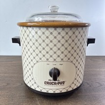 Vintage Rival Crock Pot 3.5 Qt Slow Cooker 3100P Vtg Almond Brown Retro Chic - £26.30 GBP