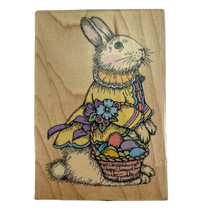 Easter Victorian Bunny Wood Mount Rubber Stamp Hero Arts G939 Eggs Basket Spring - £7.75 GBP