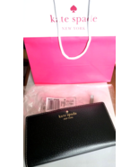 kate spade Black/Tan Leather Grand Street Stacy Wallet Style # WLRU2153 ... - £77.52 GBP
