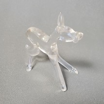 Vtg Donkey Jackass Figurine Lucite Clear 3&quot; Tall FREE SHIP 1950s Plastic - £13.96 GBP