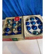 Shiny Brite Glass Blue 23 Ornaments Vintage 2 Pkgs Blue Some Fading medium - $409.11 MXN