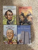Who Was /What Was/ Lot of 4 Books Twin Towers, Lincoln, Walt Disney, Gettysburg - £9.29 GBP