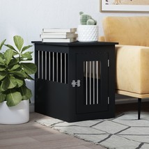 Dog Crate Furniture Black 45x62x59 cm Engineered Wood - £55.78 GBP