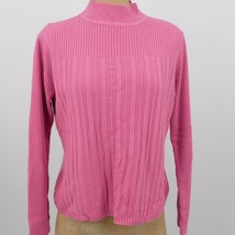 Sag Harbor Women Pink Cable Knit Sweater Size Petite XL Long Sleeve Mach... - £11.94 GBP