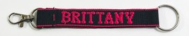 BRITTANY Personalized Keychain Pink / Black - $9.74