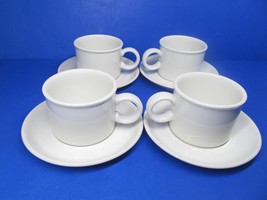 Midwinter Stonehenge Set Of 4 White Cups With Saucers VGC Wedgwood Group Member - £22.68 GBP
