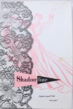 Retro Vintage Shadowline Advertising Box Lingerie 1950s Pink Black White - $21.78