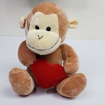 Vintage Flomo Friends Forever Monkey Heart Plush Love Gift Brown Red - £13.35 GBP