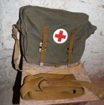 Vintage Soviet Russian Army Rare Medic Bag Case USSR Red Cross First Aid... - $56.43