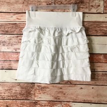Tanco USA One Size White Tiered Elastic Waist MIni Skirt - £11.17 GBP