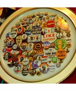 RARE!! 1980 Vintage collectors treasury of campaign buttons Tray 17 in a... - $134.31 CAD
