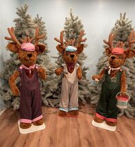 Set Of 3-60” Tall Animated Mechanical Van Deer Construction Deer-David H... - $11,793.80 CAD