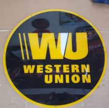 VINATGE Western Union Round service station sign A - $64.17