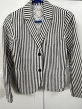 GAP Unstructured Navy Stripe Blazer - Women&#39;s 2 - Corpcore - £20.21 GBP