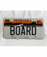BOARD Vintage Vanity License Plate Nebraska Personalized Auto Man-Cave D... - $3,144.21 MXN