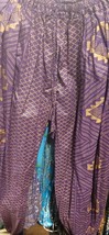 PURPLE AND GOLD ASSUIT PRINT TRIBAL GYPSY BOHEMIAN DELUXE ATS GYPSY PANT... - $79.19