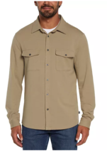 Gap Long Sleeve French Terry  Knit Button Down Petrifield Oak Men&#39;s Sz L... - $21.29