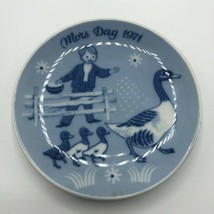 Porsgrund Mother's Day Mors Dag 1971 Blue White Porcelain Norway Plate - $16.00