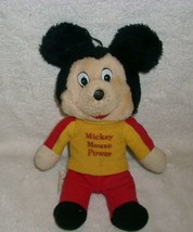10&quot; Vintage Disney Mickey Mouse Power Knickerbocker Red Stuffed Animal Plush Toy - £18.55 GBP