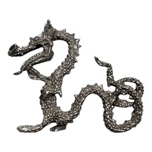 Mystic Dragon Figurine Handcrafted Pewter Sculpture 2” Detailed Miniature - $14.01