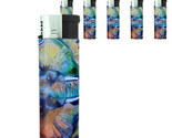 Elephant Art D28 Lighters Set of 5 Electronic Refillable Butane  - $15.79