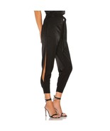 Lovers + Friends Macie Hi-Rise Belted Black Satin Joggers Size XL NWOT - $109.40 CAD
