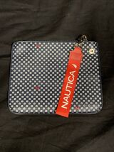Nautica Makeup Case Bag Red White Blue Cosmetic Zip up Pouch Makeup Bag KG - $7.91