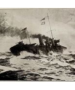 Battleship Escapes Torpedo At Sea 1919 WW1 World War 1 Military Print DWS3C - $29.99