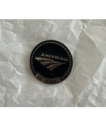 Amtrak Round Logo Employee Advertising Enamel Lapel Pin Tie Tack 1 Yr J287 - $11.88