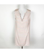 Max Edition Womens Striped Tank Top Sleeveless Shirt White Orange Size M... - $227.03 MXN