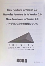 Korg Trinity Synth Workstation New Functions in V2.0 Book, Trinity plus ... - $19.79