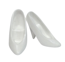 VINTAGE 1990's 80's MATTEL BARBIE WHITE CLOSED TOE HIGH HEEL HEELS PLAST... - $4.75