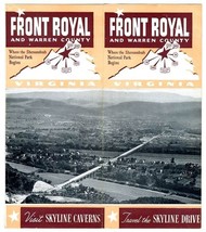 Front Royal &amp; Warren County Virginia Brochure 1950&#39;s Skyline Caverns - £21.72 GBP