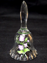 Vintage WESTMORELAND 5&quot; Pennsylvania Lions Glass Bell &amp; Clapper - Painte... - $25.82 CAD