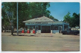 Ole&#39;s Gas Station US 14 Walsey South Dakota 1963 postcard - £5.48 GBP