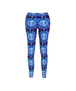 Vibrant Women&#39;s Leggings with Electric Blue Design, Yoga Pants, Activewe... - $41.66