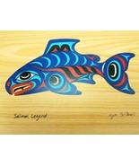 Wood Box Salmon Legend by Joe Wilson Decorative - £12.76 GBP