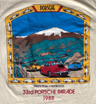 VTG 33rd Porsche Parade 1988 Long Sleeve T Shirt-Pike&#39;s Peak CO-Single S... - $130.90