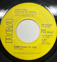 Manitoba and Joe Dowen Something in You 45 Soul Promo VG+ RCA 45-234 - $11.89