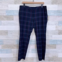 J Jill Premium Bi-Stretch Flannel Plaid Ankle Trouser Pants Gray Work Womens 14 - £27.35 GBP