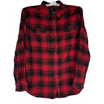 George Men&#39;s Plaid Button Down Long Sleeved Shirt Size XLT Tall Red - £21.74 GBP