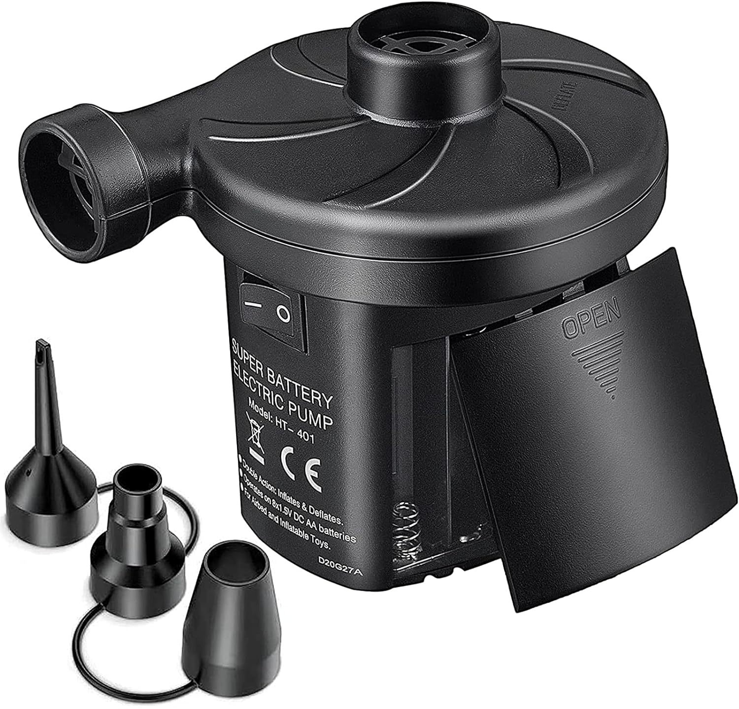Sanipoe Battery Powered Air Mattress Pump, Electric Quick-Fill Blower, B... - $26.97